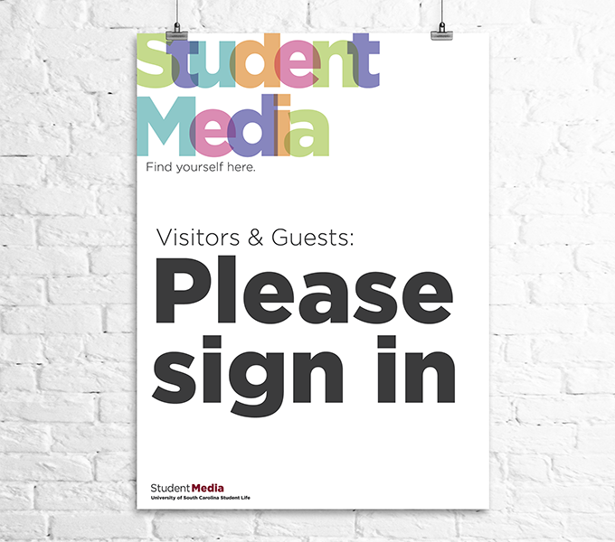 Student Media Signage - Sign In Poster.